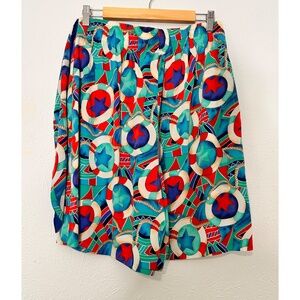 Maggie Sweet Vintage 90's Nautical Theme Tie Waist Loose Fit Shorts w/ Pockets
